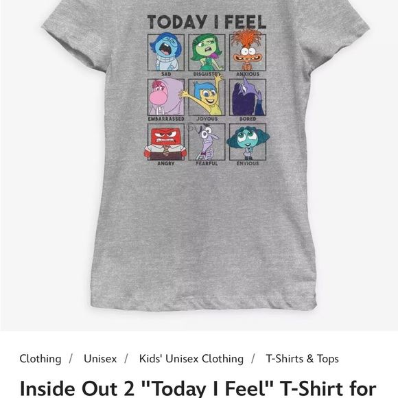 Inside Out 2 ''Today I Feel'' T-Shirt for Girls - Picture 3 of 4